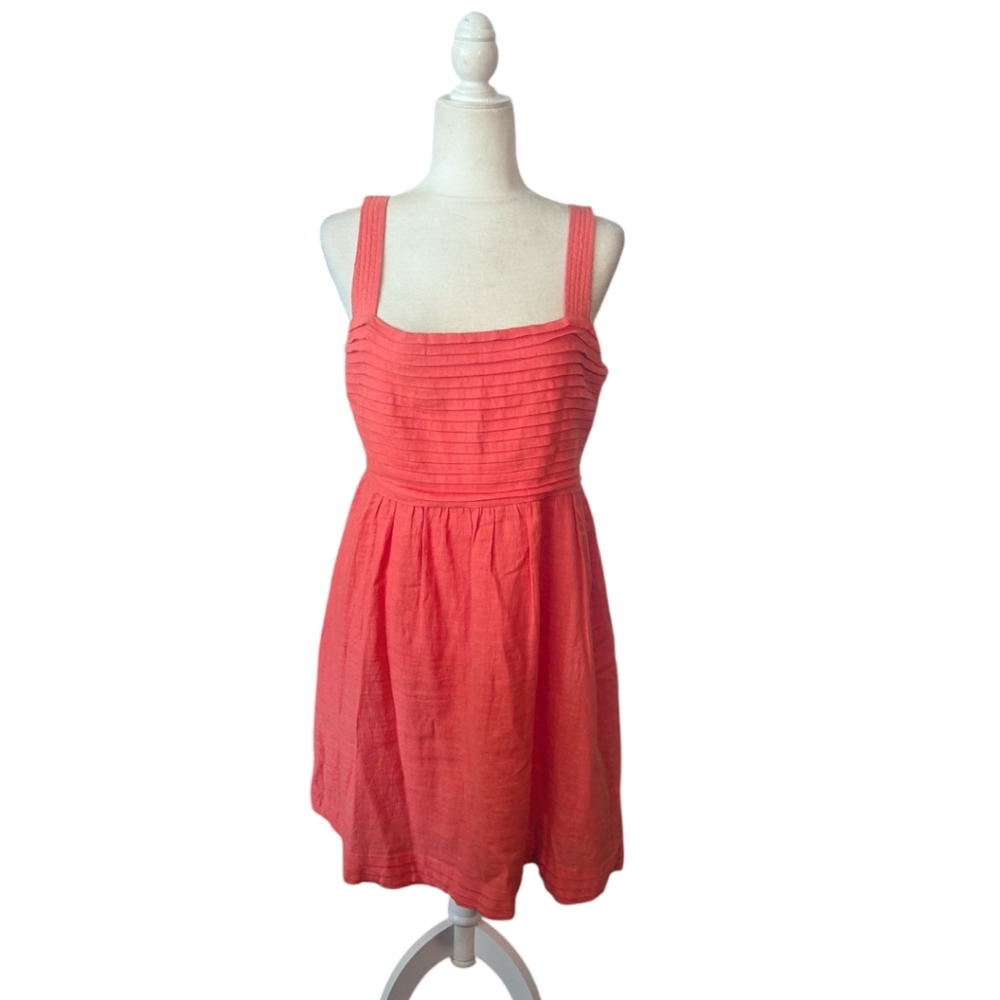Women's Coral Sleeveless Sundress